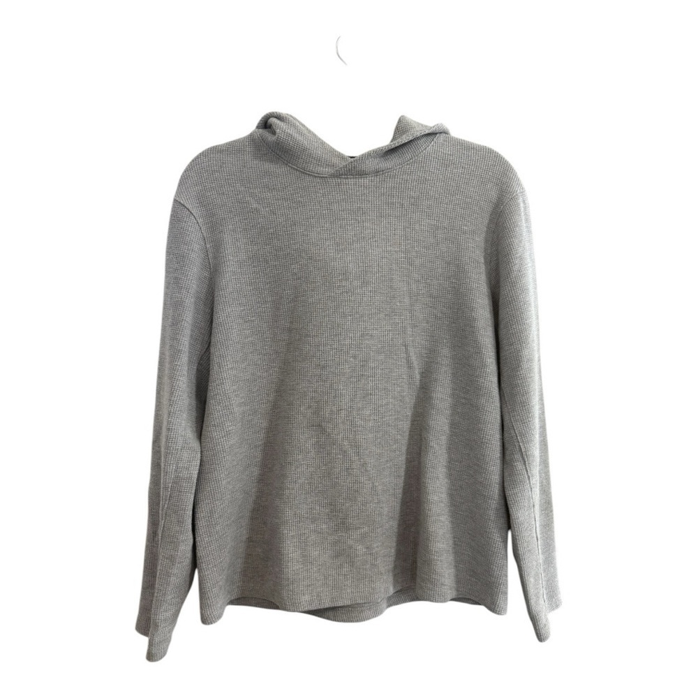 Lululemon Men’s Waffle Knit Hoodie Sweatshirt Light Grey Size Small